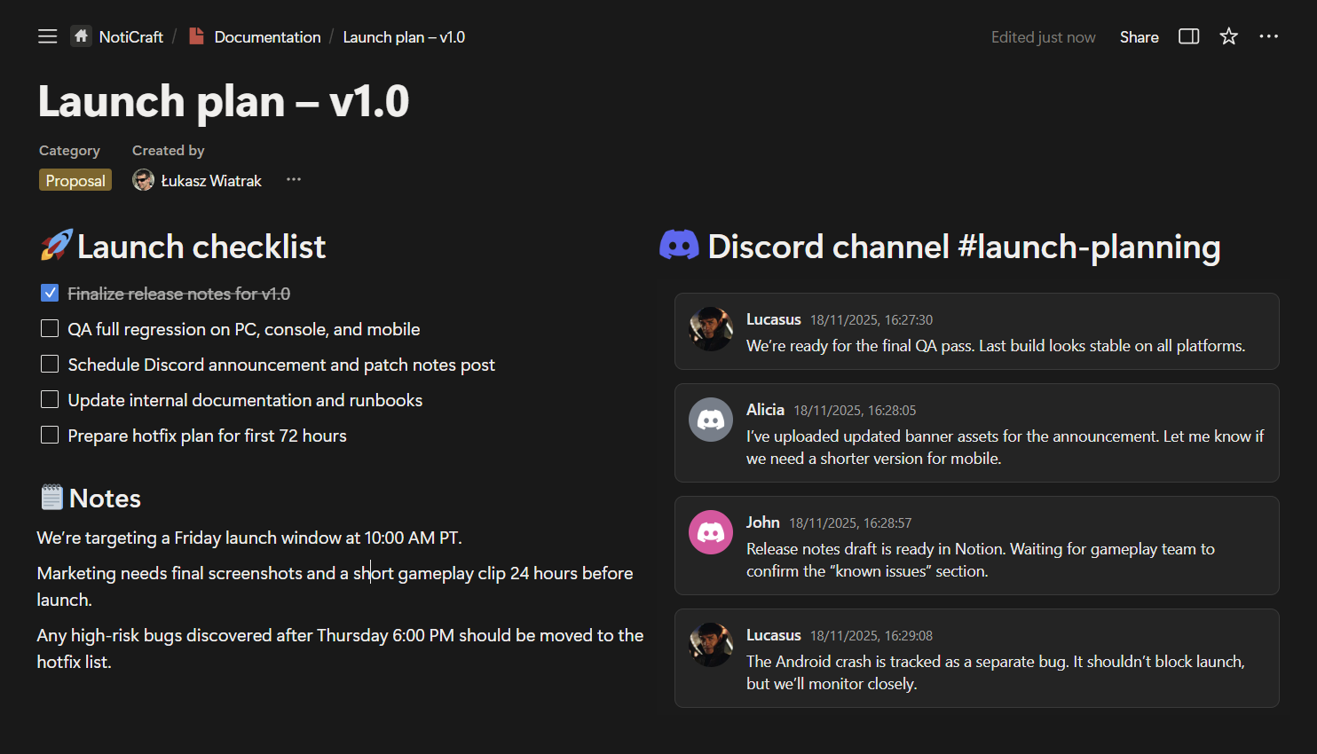 Discord channel viewer in Notion